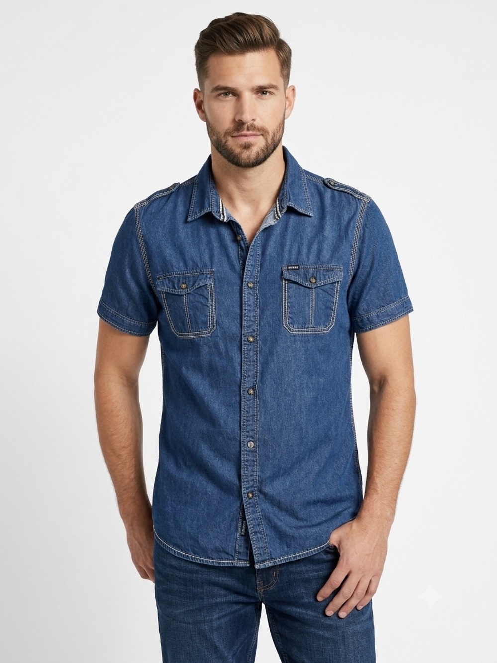 Buffalo David Bitton denim shirt in size Medium.